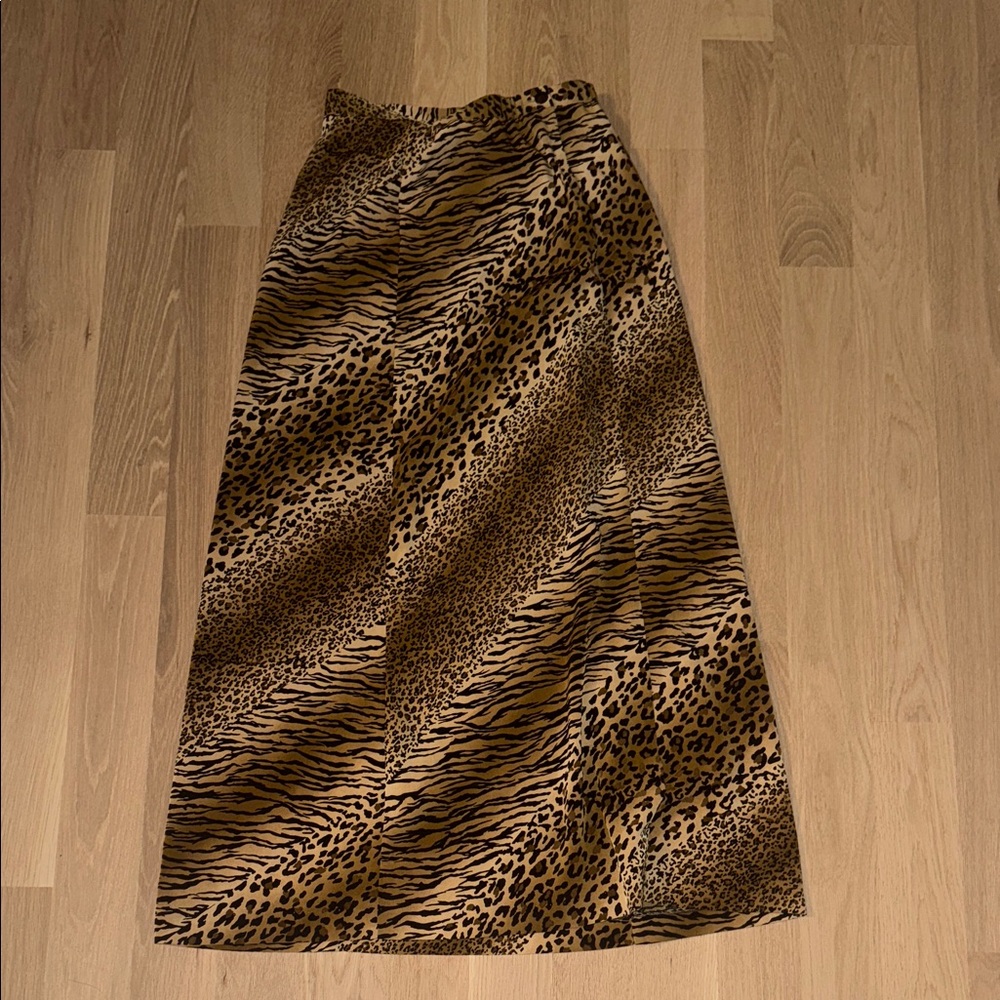 Gantos Animal Print Maxi Skirt